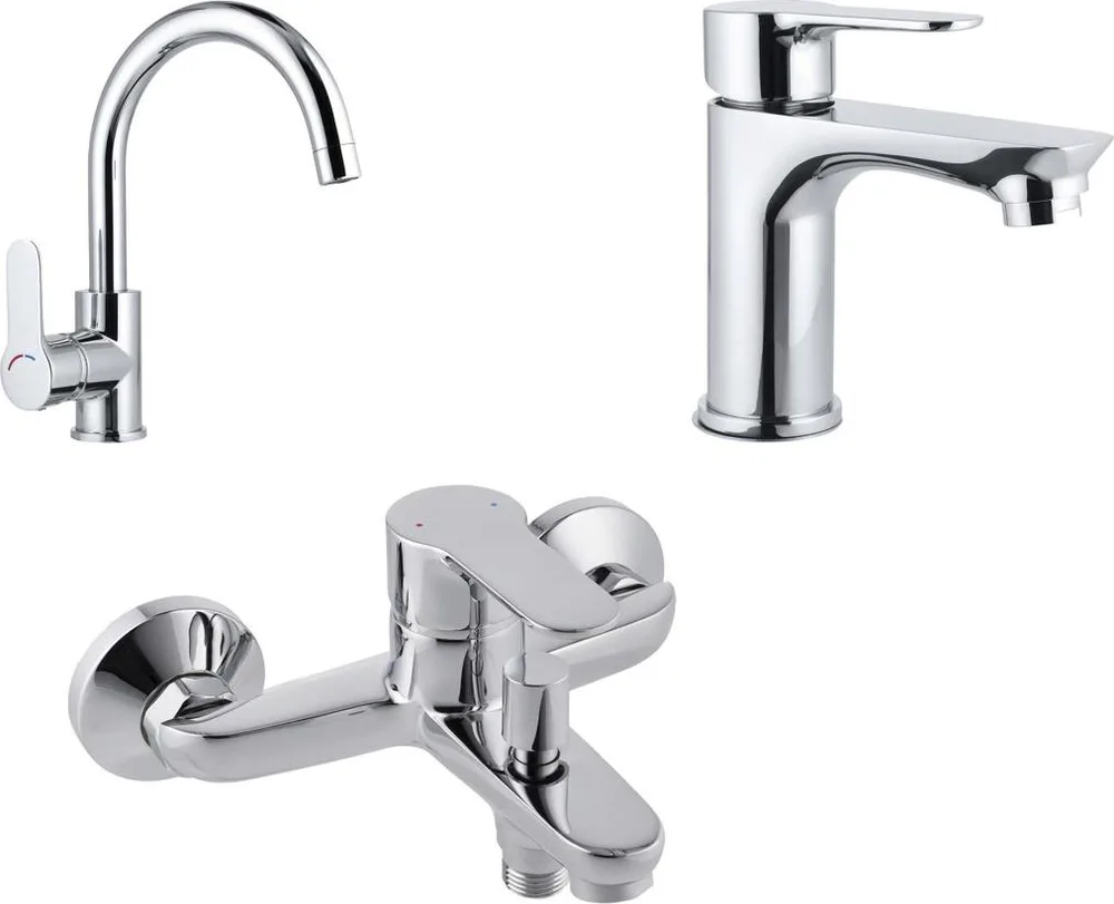 Grifería monocomando para cocina, lavatorio y ducha
